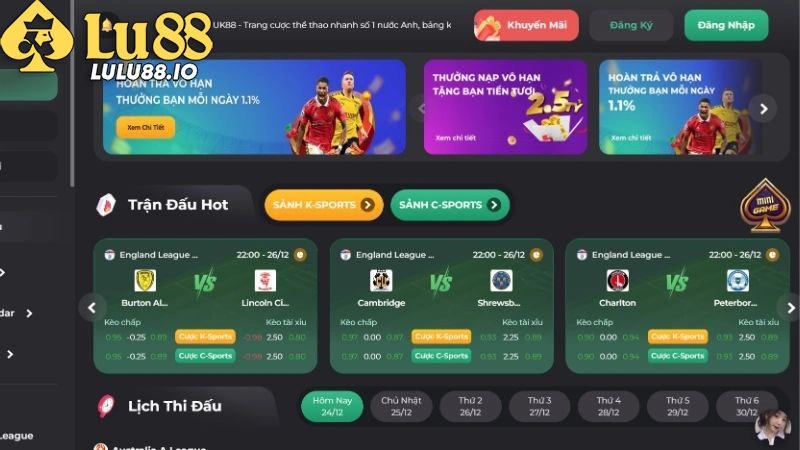 Bộ môn thể thao hot nhất tại Lulu88